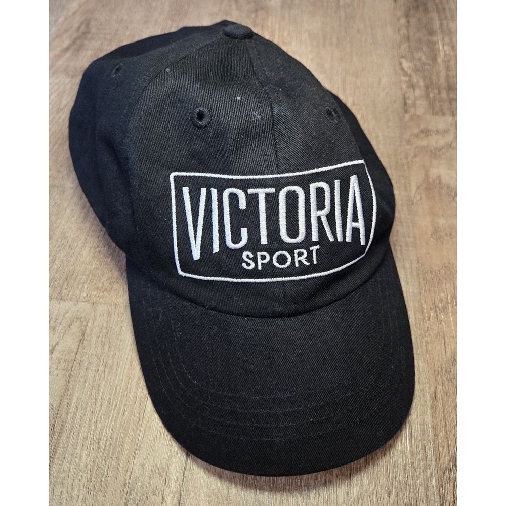 Victoria Sport Slideback Hat Black One Size Adjustable Embroidered 6 Panel